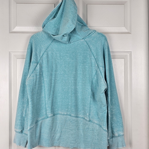 Green‎ Tea Mineral Wash Hoodie Jacket  Teal Green XXL Zip Up Pockets Layer - Picture 6 of 7